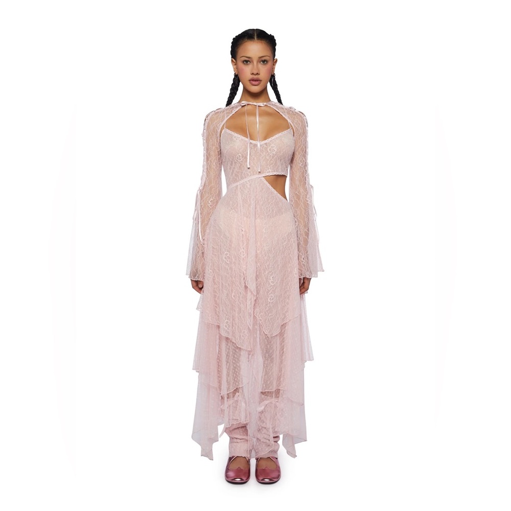 Pink Dolls kill You're The Moment Dress & Shrug Set
